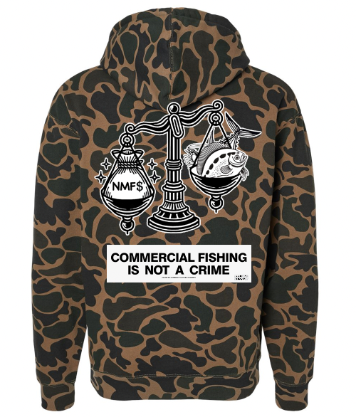 Duck Camo Hoodie - Commercial Fishing Is Not A Crime